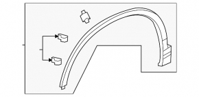 Front right fender arch trim for Honda Pilot 23-25