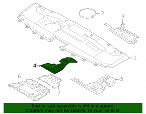 Left engine guard for Nissan Pathfinder 22-25