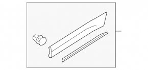 Lower rear left door trim for Audi Q3 83A 19-23 S-Line, gray molding