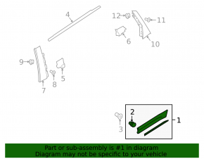 Lower rear left door trim for Audi Q3 83A 19-23 S-Line, gray molding