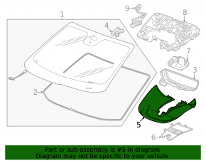 Interior mirror cover for Chevrolet Equinox EV 24-26