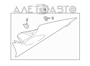 Left rear pillar trim for Hyundai Sonata 15-17, gray