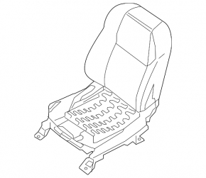 Passenger seat Nissan Maxima A36 16-17 without airbag, leather black