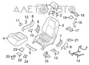 Nissan Maxima A36 16-18 passenger seat backrest adjustment motor