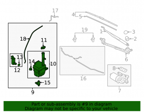 Washer reservoir Hyundai Sonata 11-15 without cap and sensor