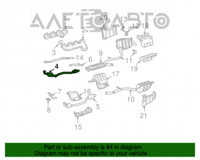 Right exhaust pipe for Mercedes W211 E550