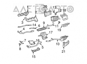 Right exhaust pipe for Mercedes W211 E550