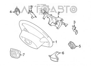 Naked steering wheel Ford Flex 09-12