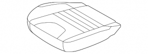 Ford Escape MK3 2013-2015 passenger seat without airbag, gray cloth