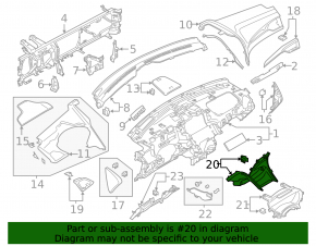 Front panel trim center lower Lincoln MKZ 13-16 beige
