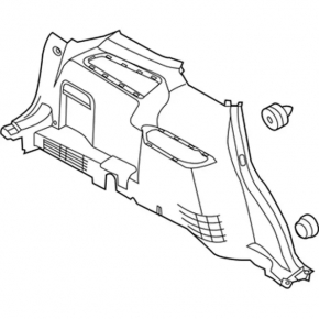 Arch trim left Ford Explorer 16-19 black