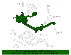 Front subframe for Porsche Cayenne 19-26 with electric shock absorbers