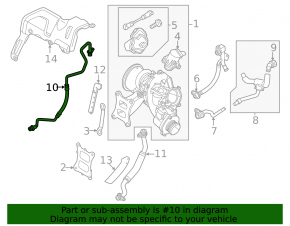 VW Atlas 24-25 2.0T Turbocharger Oil Supply Line