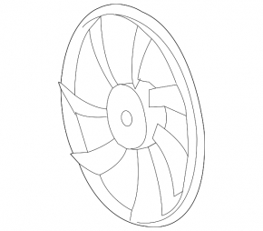 Right cooling fan impeller for Lexus IS250 IS350 06-08, 7 blades