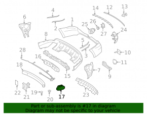 Right rear bumper bracket for Mercedes W164 ML