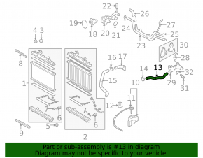 Cooling pipe upper Lexus ES350 07-12
