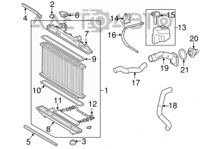 Cooling pipe upper Lexus ES350 07-12