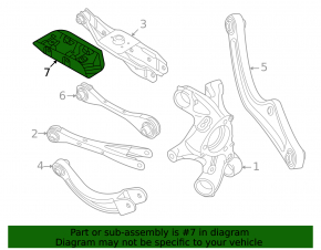 Rear left arm pad for spring Volkswagen ID.4 21-23