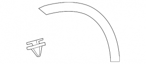 Rear left wing arch trim Volvo V90 17-22 usa on the body