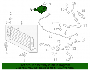Coolant expansion tank Volvo XC40 19-22