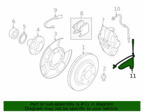 ABS sensor rear left BMW 3 F30 12-18