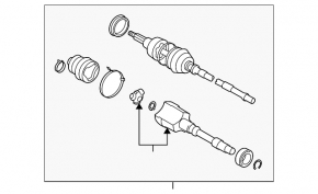 Front left half-shaft drive for Lexus GS 13-19