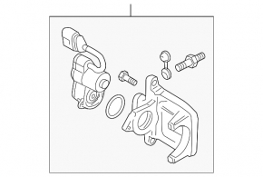Rear right brake caliper for Audi A6 04-11, 302mm
