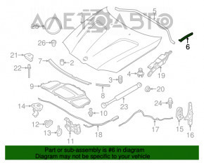 Windscreen wiper seal right BMW X3 F25 11-17