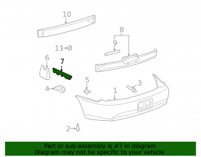 Rear bumper mount right Toyota Solara 2.4 04-08