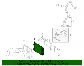 Radiator cooling water VW Jetta 11-15 USA 2.0 MKPP