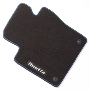 Set of floor mats for VW Beetle 12-19, black cloth with logo