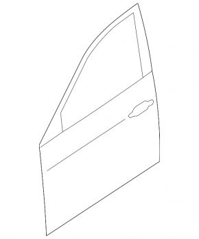 Bare front door left Subaru Forester 08-10 SH, silver C3S, bumpers
