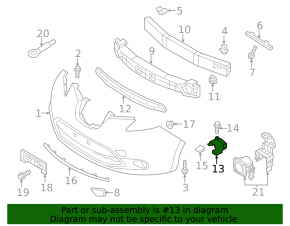 Left fog light cap for Nissan Leaf 11-12