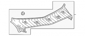 Trunk door trim central Toyota Prius 50 Prime 17-22 black