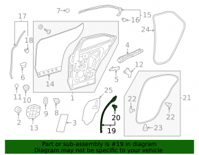 Rear right wing arch seal Lexus UX200 UX250h 19-