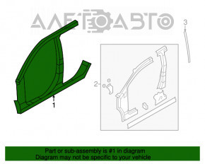Body pillar center left Jeep Compass 11-16