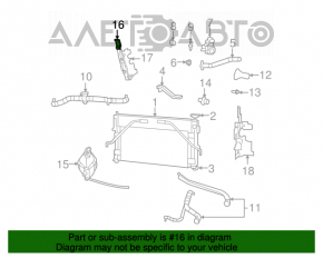 Upper radiator deflector Chrysler 200 11-14 2.4