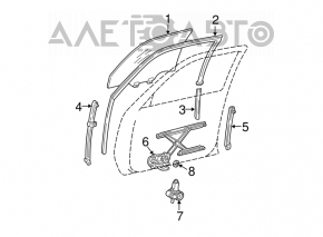 Front left door glass for Toyota Camry v30 2.4