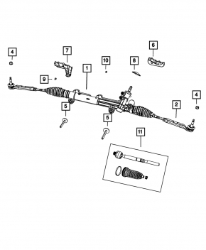 Steering rod left Dodge Challenger 11-14 CTR