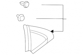 Molding plug wing triangle rear left Mitsubishi Eclipse Cross 18-24