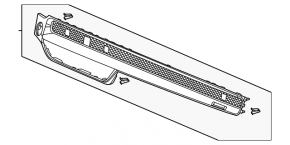 Right front panel trim for Honda Civic XI FE/FL 22-26