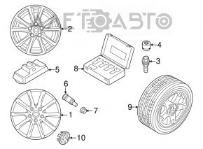 Spare tire spare wheel VW Touareg 11-17 R17 195/75