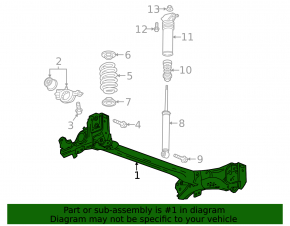 Rear beam Chevrolet Volt 16-