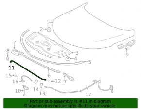 Chevrolet Volt 16- Hood Support