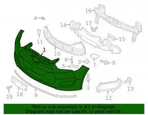 Front Bumper Bare Hyundai Veloster 12-17