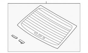Rear window Hyundai Sonata 11-15