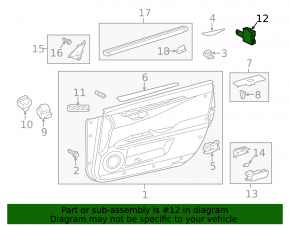 Computer assy, outer mirror control Lexus ES300h ES350 13-18 right