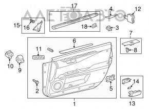 Computer assy, outer mirror control Lexus ES300h ES350 13-18 right