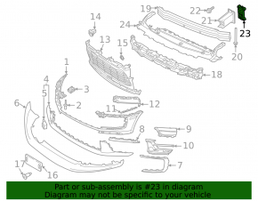 Front Bumper Reinforcement Fang Bracket Left Porsche Macan 15-22