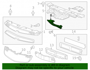Upper radiator deflector Chevrolet Cruze 11-15
